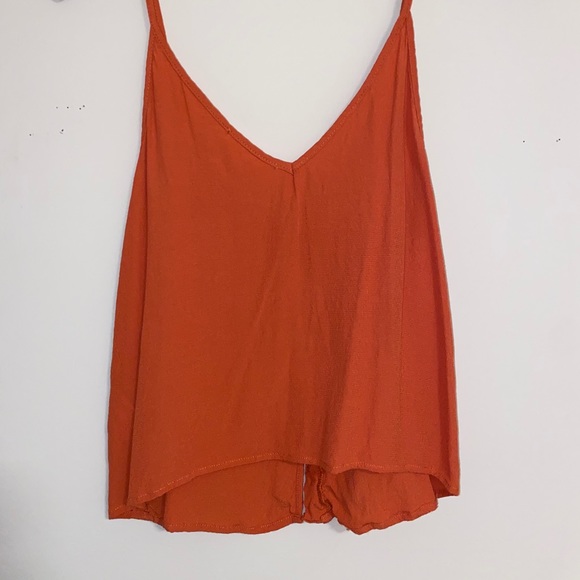 Orange Button-Down Tank Top - Picture 2 of 2